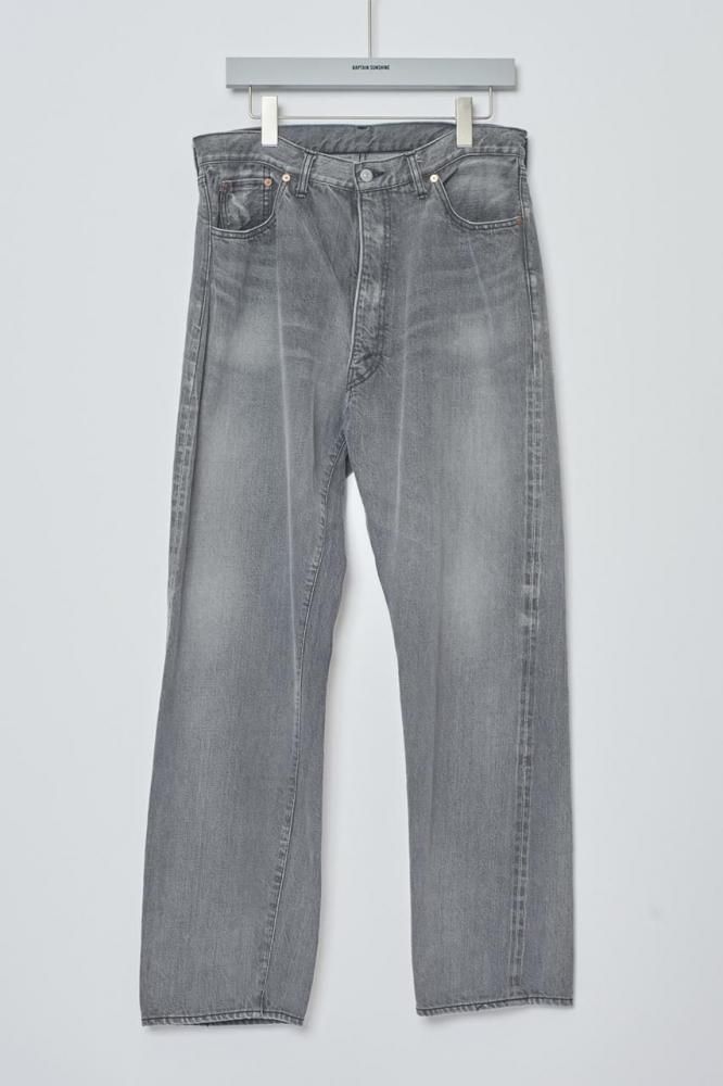 5P Zipper Front Denim Pants(BLACK VINTAGE WASH) - H-L