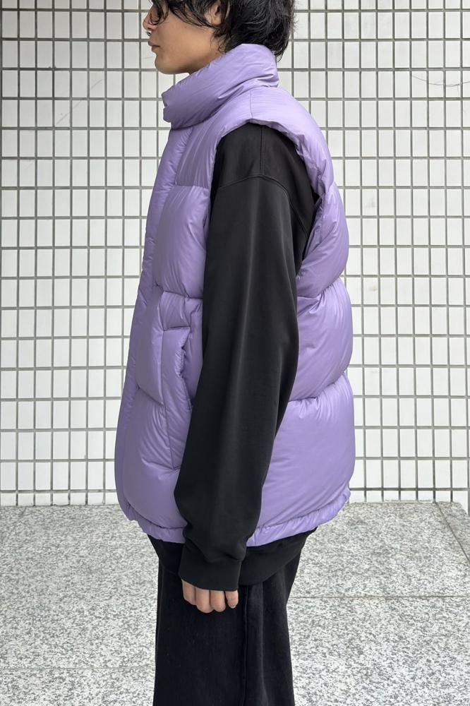SUPER LIGHT NYLON RIPSTOP DOWN VEST(PURPLE) - H-L