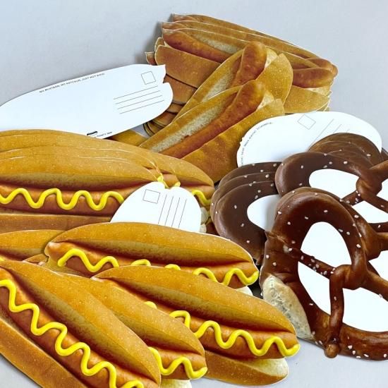 Hot Dog & Pretzel Post Card - NICK WHITE