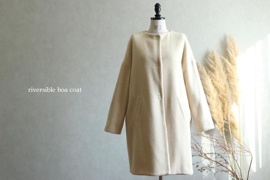 Veritecoeur(ヴェリテクール) リバーシブルボアコート CREAM クリーム