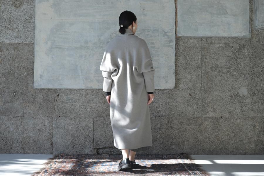 evam eva(エヴァム エヴァ) プレスウール ローブコート / press wool