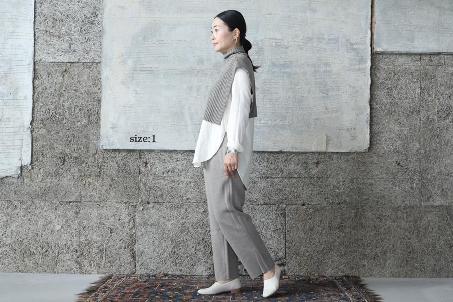 evam eva(エヴァム エヴァ) 【2022aw新作】プレスウール パンツ