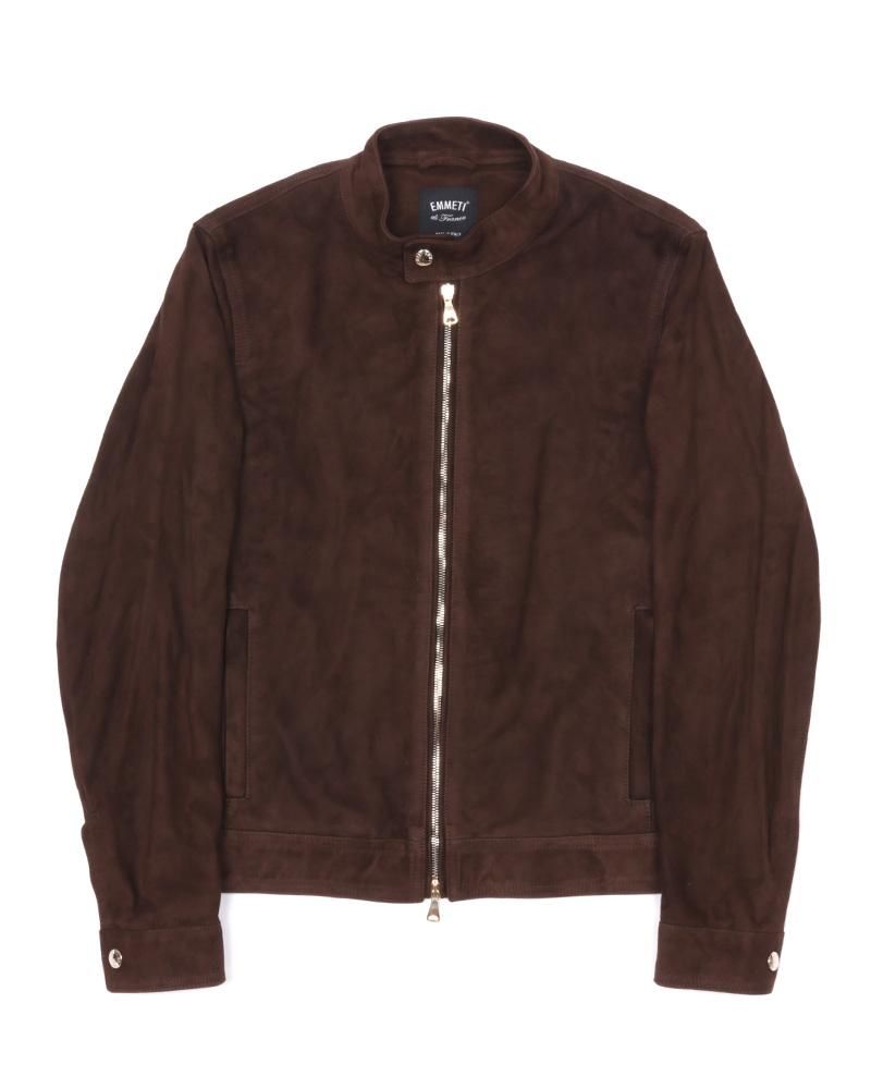 ゴートスエードシングルライダースジャケット JURI GOLD CA23｜EMMETI