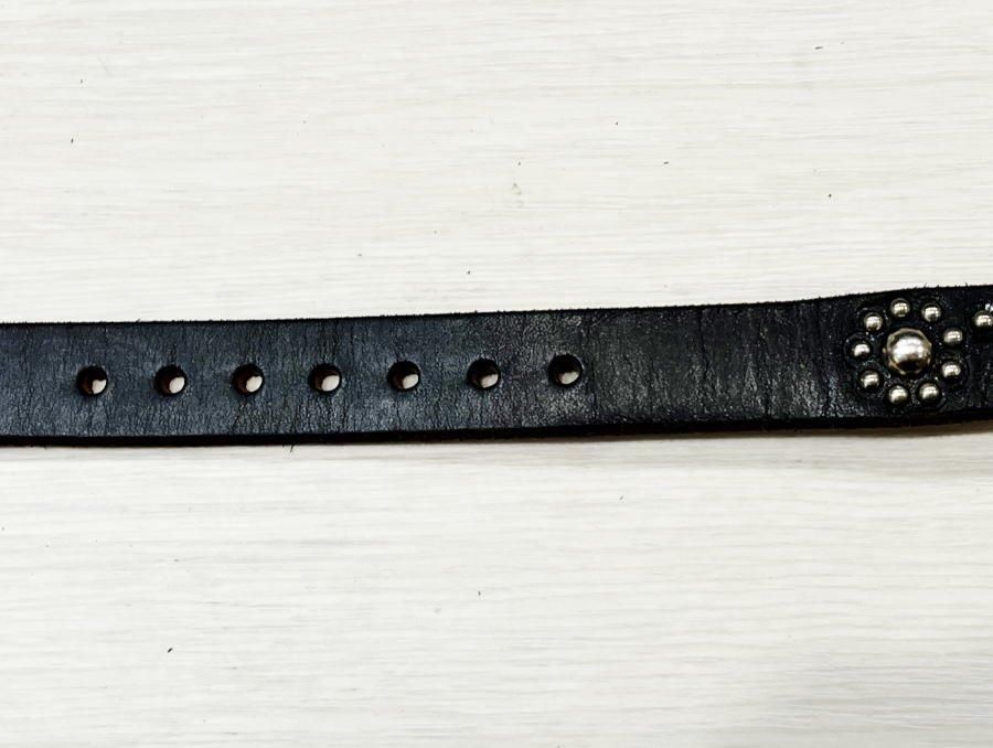 HTC ベルト スーパーナロウ フラワースタッズベルト ブラックライン