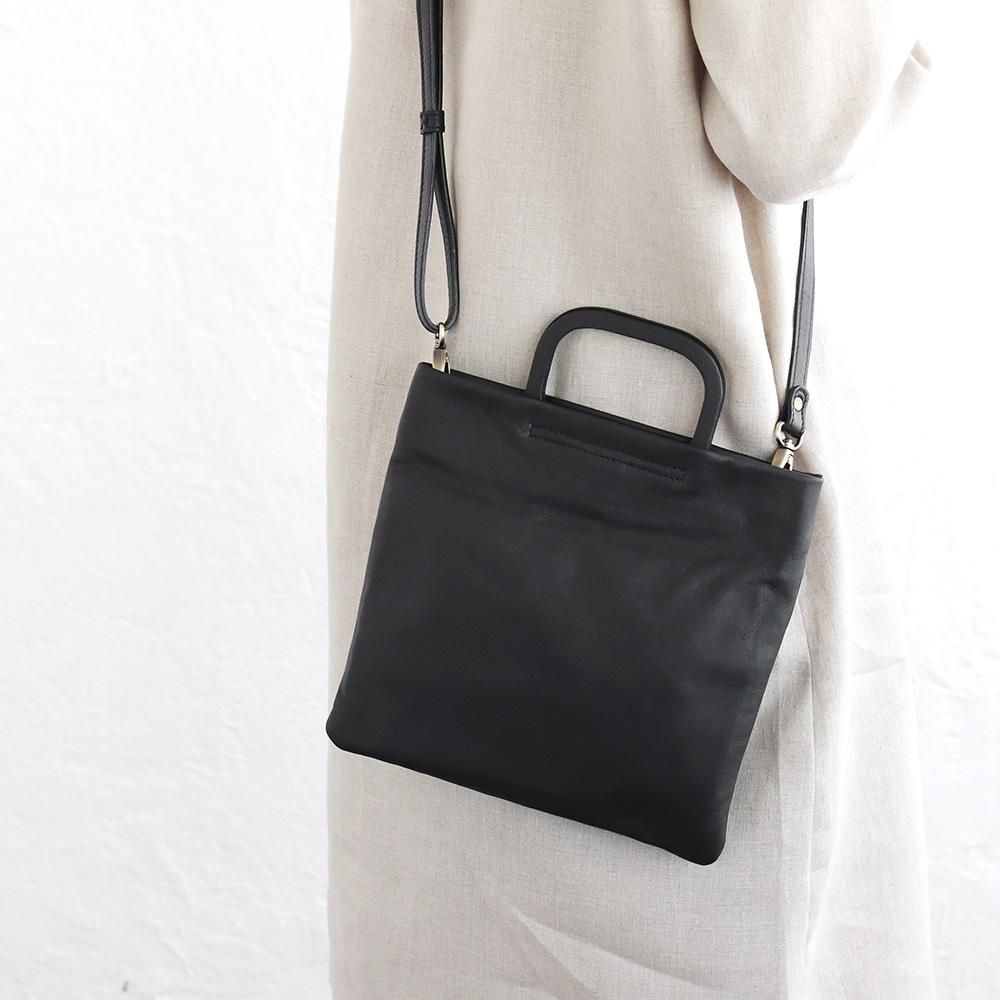 大人のサコッシュ 本牛革 『2wayレザーショルダーバッグ Square/L