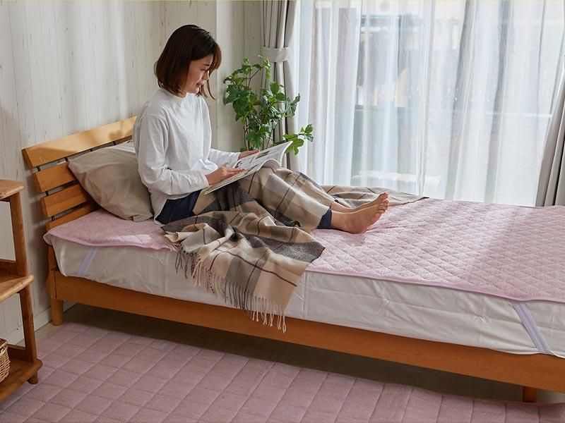 肌触りの良いタオル生地！洗濯機で洗える優しい敷パッド『ルポ 敷
