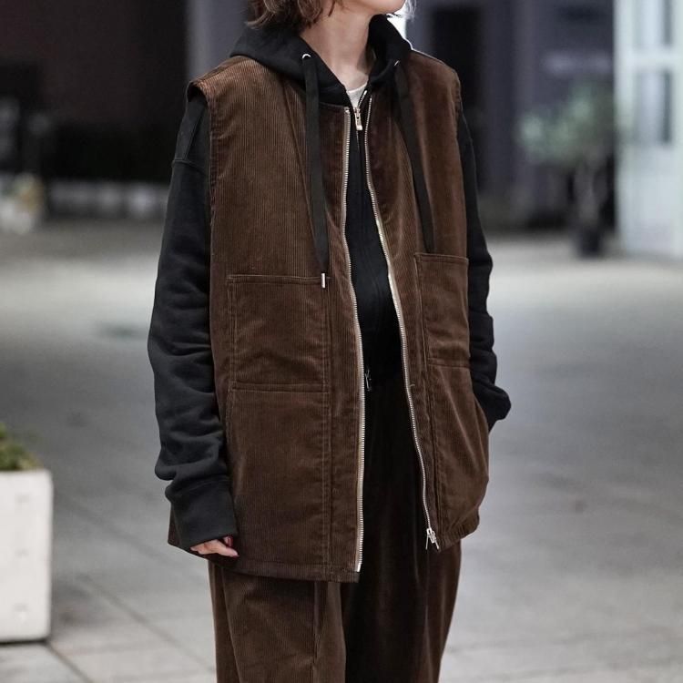 ビソウン BISOWN 25aw コーデュロイ ウールカシミア リバーシブル