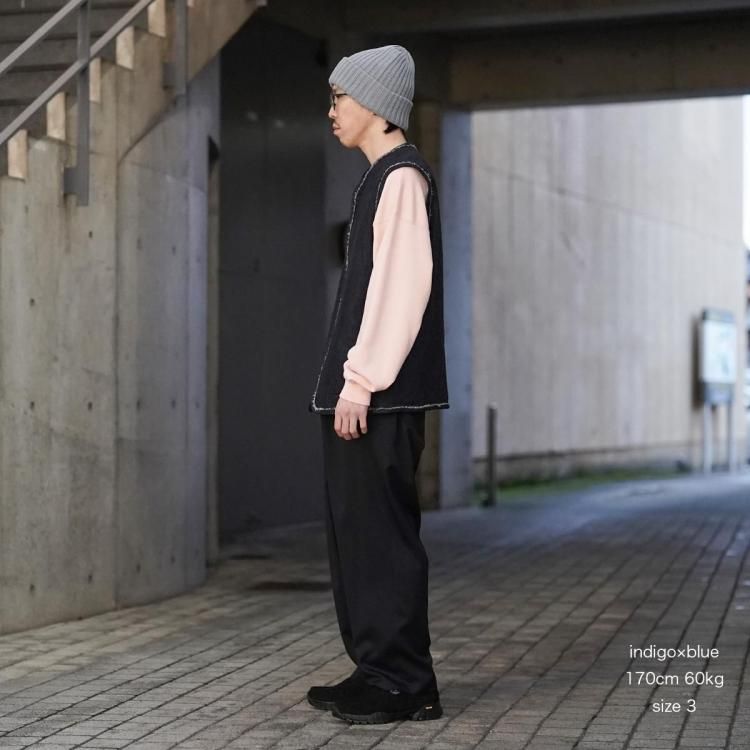 アワサ awasa 26ss デニムボアリバーシブルベスト denim boa