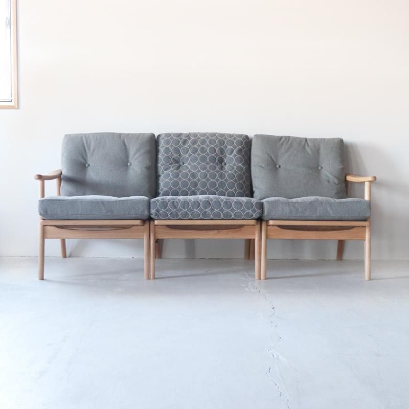 MARUNI60（マルニ60）/ 3シーター / 両肘 / オークフレーム - 丁寧な