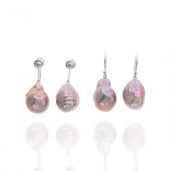 ≪ 人気カラー！ ≫ 淡水バロックパールイヤリング/ピアス 約11.0-12.0