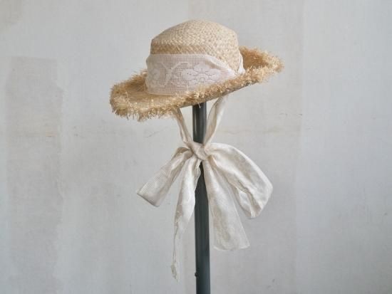 Straw Hat with Italian Lace - suess (ジュース)｜ベビー服・キッズ