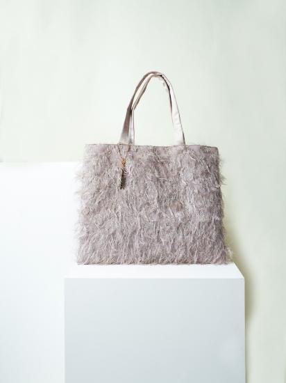 フリンジトート ベージュ L - charmantsac