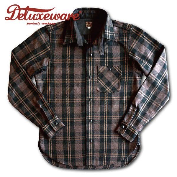 デラックスウエア ダークトーン ヘビーネルシャツ フランネルシャツ