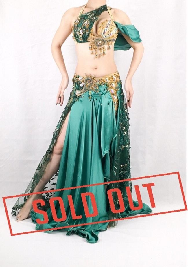 ベリーダンス衣装】オリエンタル衣装 Monaleza(モナリザ)【グリーン