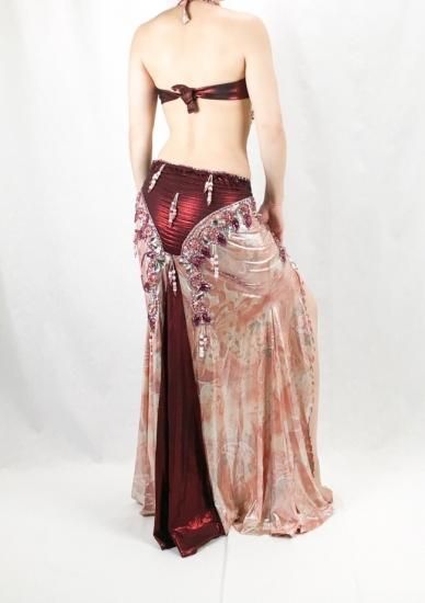 ベリーダンス衣装 《ボルドー》 Hanan エジプト製 - ベリーダンス衣装