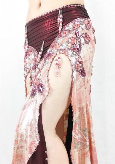 ベリーダンス衣装 《ボルドー》 Hanan エジプト製 - ベリーダンス衣装