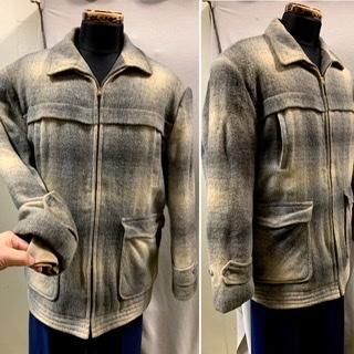 50s paddle and saddle シャドーチェック ウール ジャケット