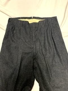 50s 黒 カスリ スラックス パンツ ヴィンテージ トラウザーズ 1950年代