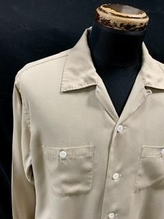 50s (Lサイズ)ギャバジンシャツ ハンドステッチ SKIPPER Wilson