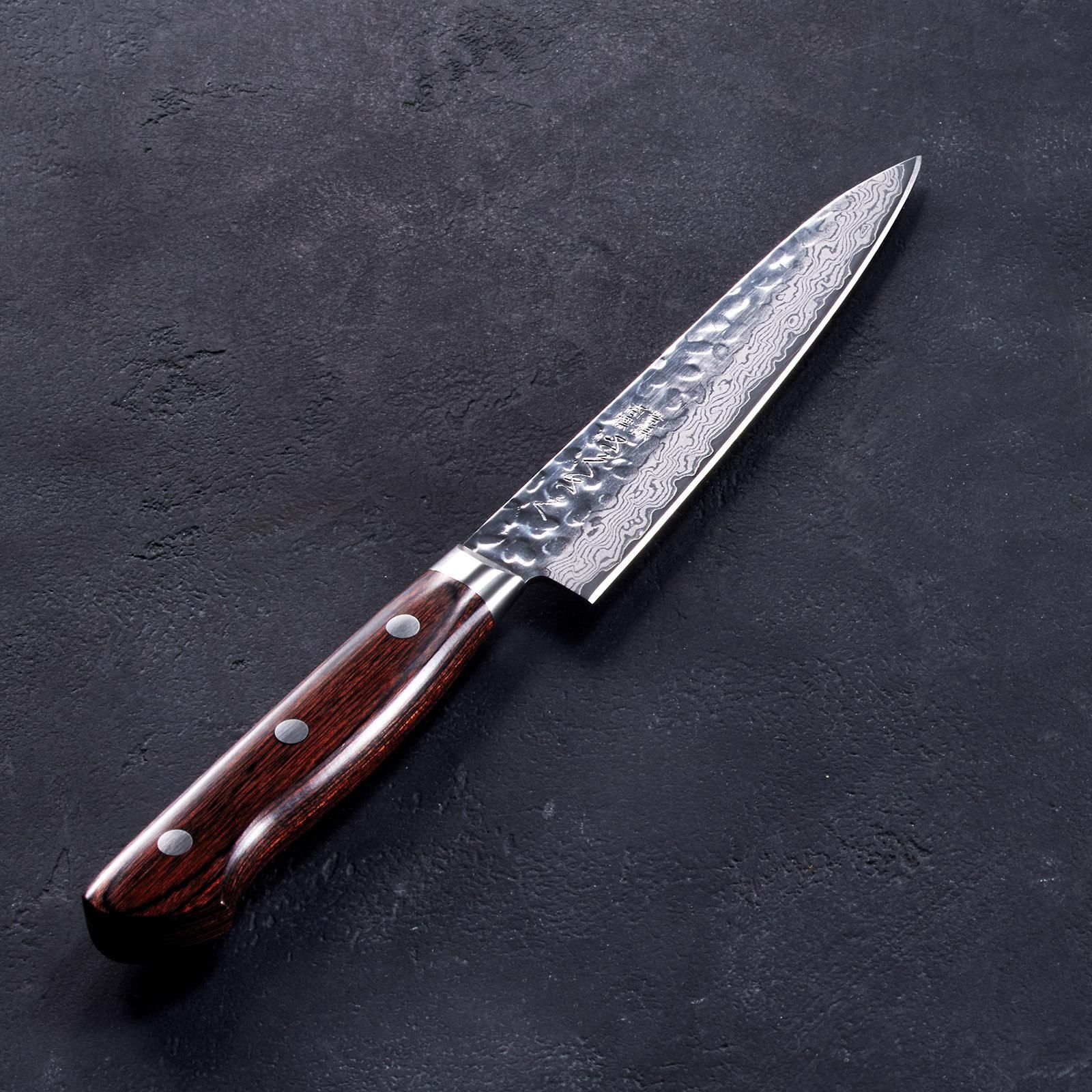 さくさく 槌目ダマスカス ペティナイフ 135mm