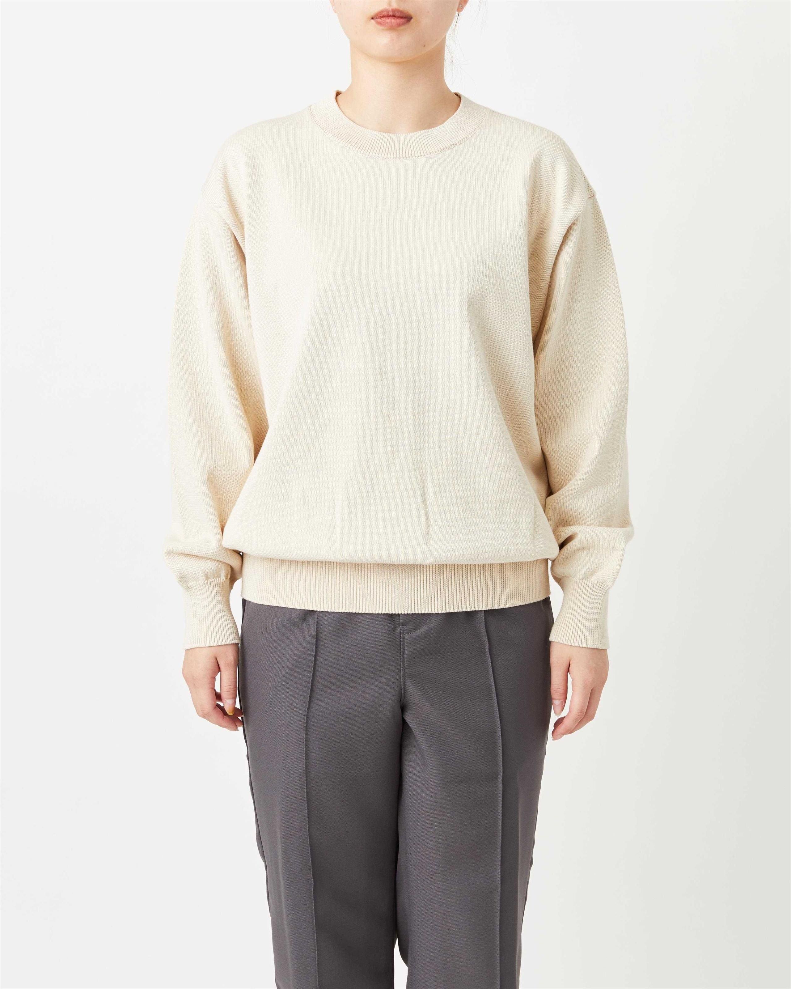 RIGID SEA ISLAND COTTON KNIT PULLOVER - Yonetomi STORE ONLINE