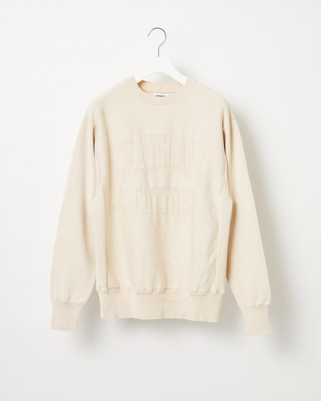 SEA ISLAND COTTON REVERSE KNIT PULLOVER - Yonetomi STORE ONLINE