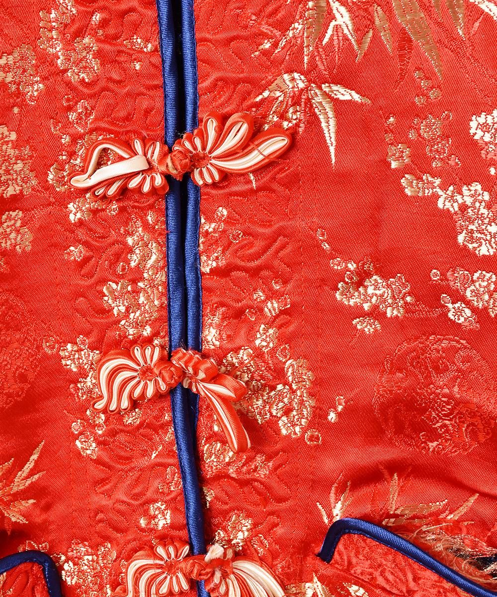 織り柄 リバーシブル チャイナジャケット - 古着屋グレープフルーツ