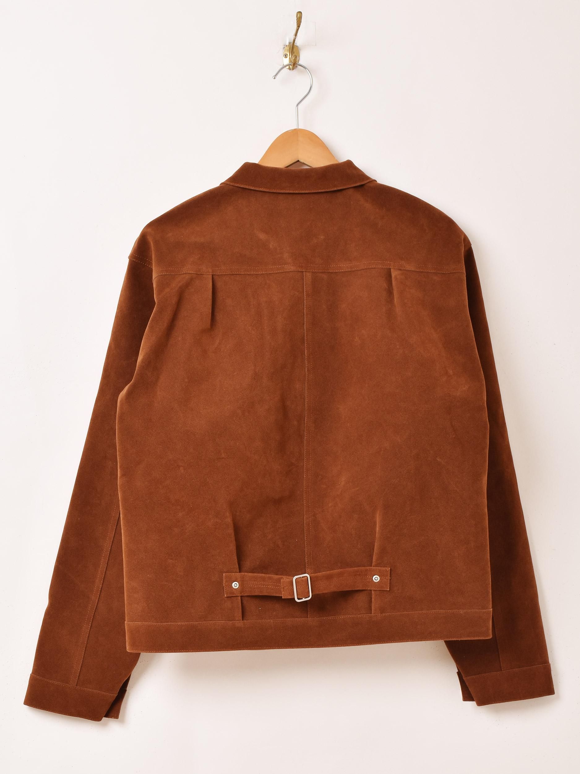 2色展開】「Backers」1stタイプ フェイクスエード ジャケット ブラウン