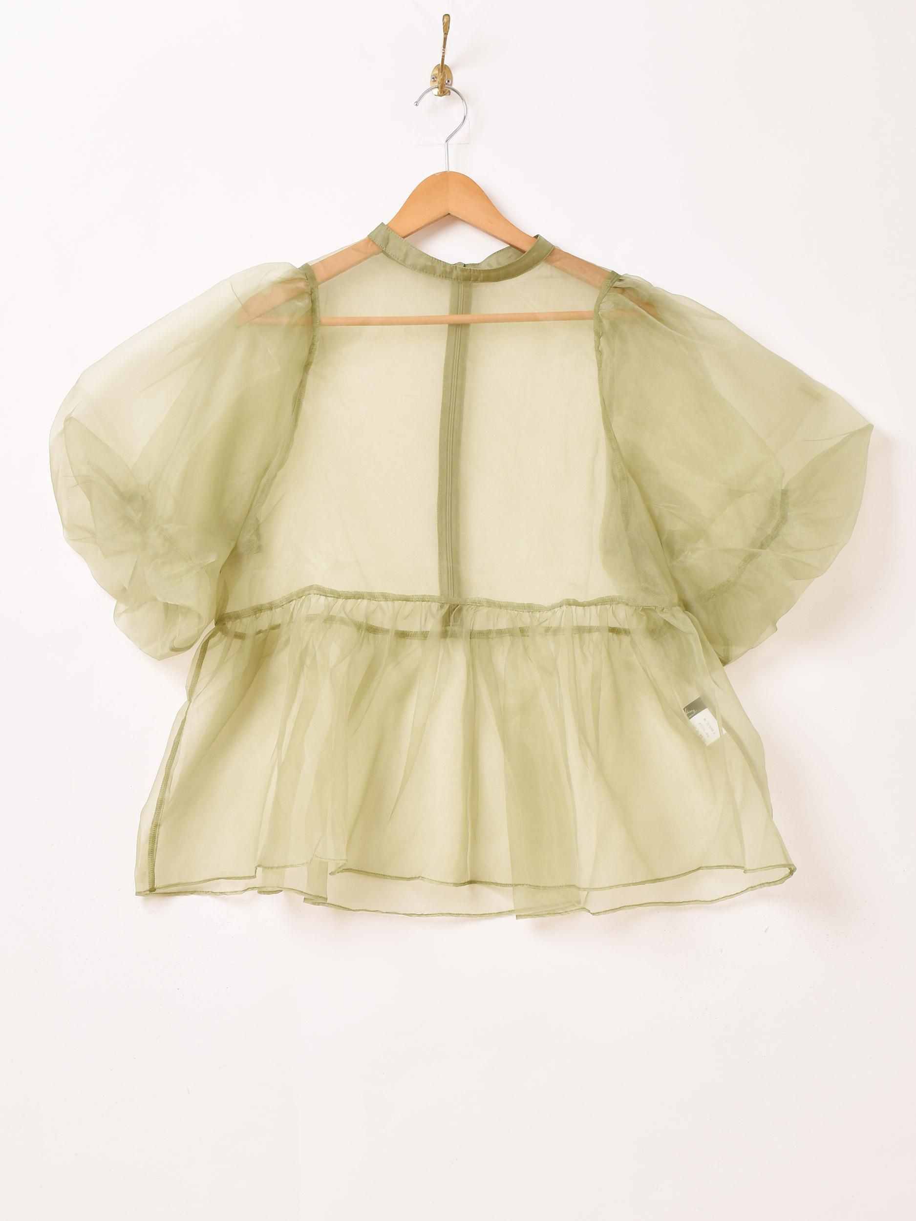 5色展開】「Meridian」オーガンジー チュニックワンピース オリーブ