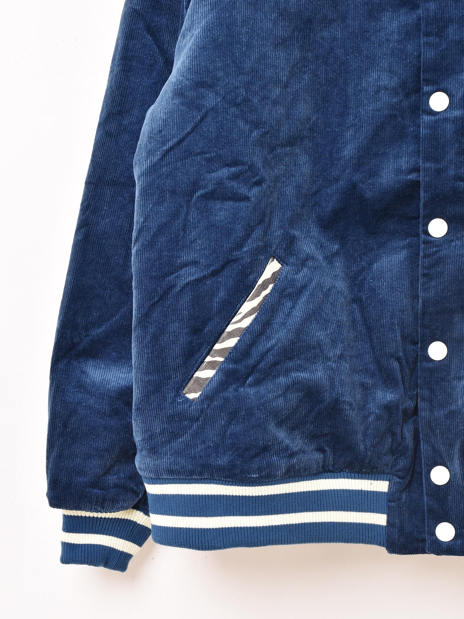 ゼブラ コーデュロイ 襟付き スタジャン | Backers - 古着屋