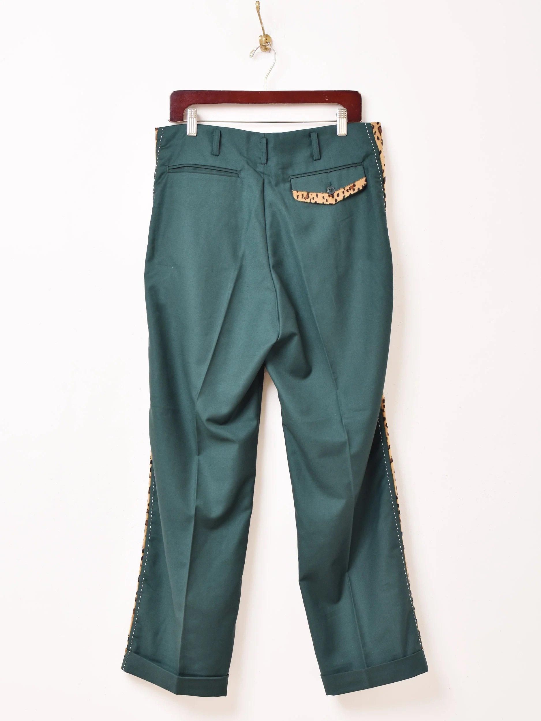 レオパードラインロカビリーパンツ | グリーン - 古着屋