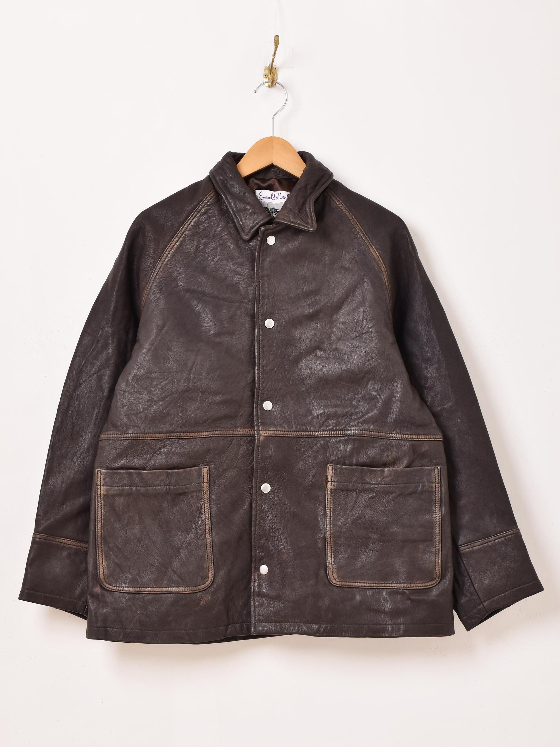 2色展開】「Emerald Motel」カバーオールタイプ レザージャケット