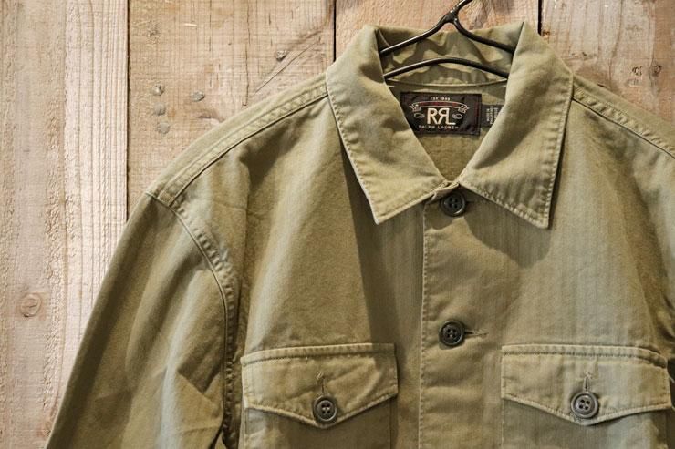 RRL(ダブルアールエルラルフローレン):ヘリンボーン シャツ ジャケット