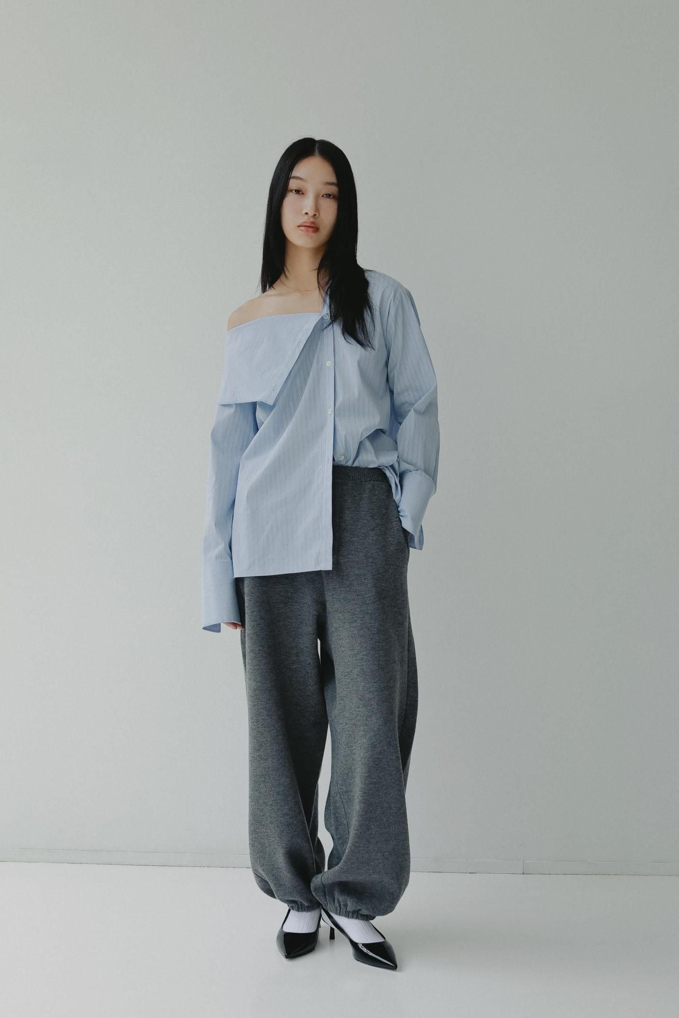 ニットスウェットパンツ（グレー）