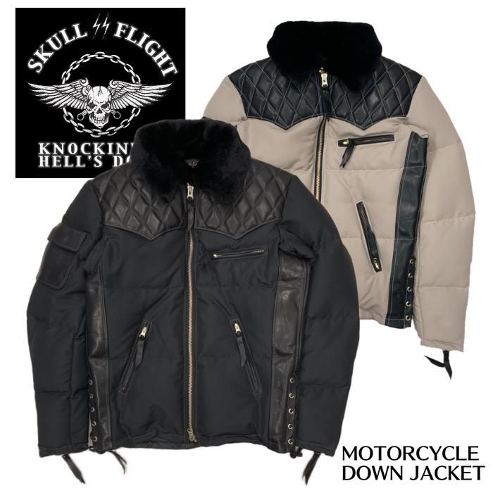 SKULL FLIGHT/スカルフライト】ダウンジャケット/MOTORCYCLE DOWN