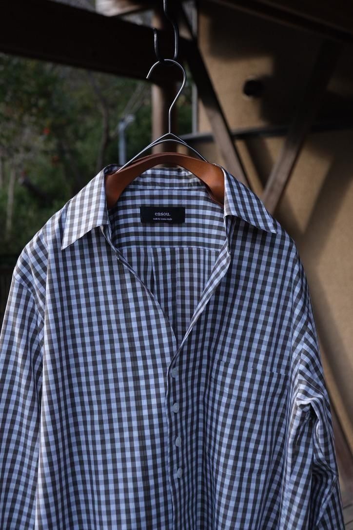 Gingham Childish Shirt - 商品帖 | 柿乃葉 / KAKINOHAHANARE