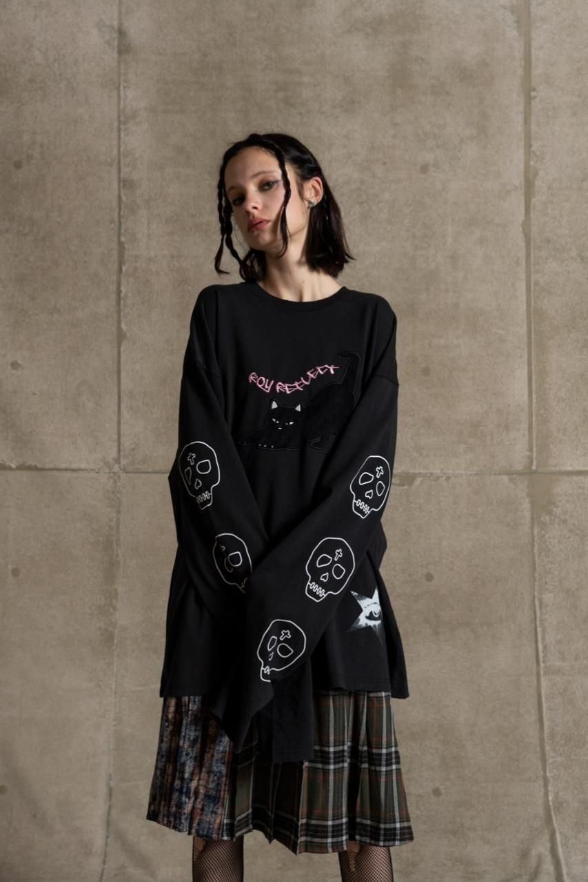 CATロングスリーブTシャツ - ROY reflect overjoy