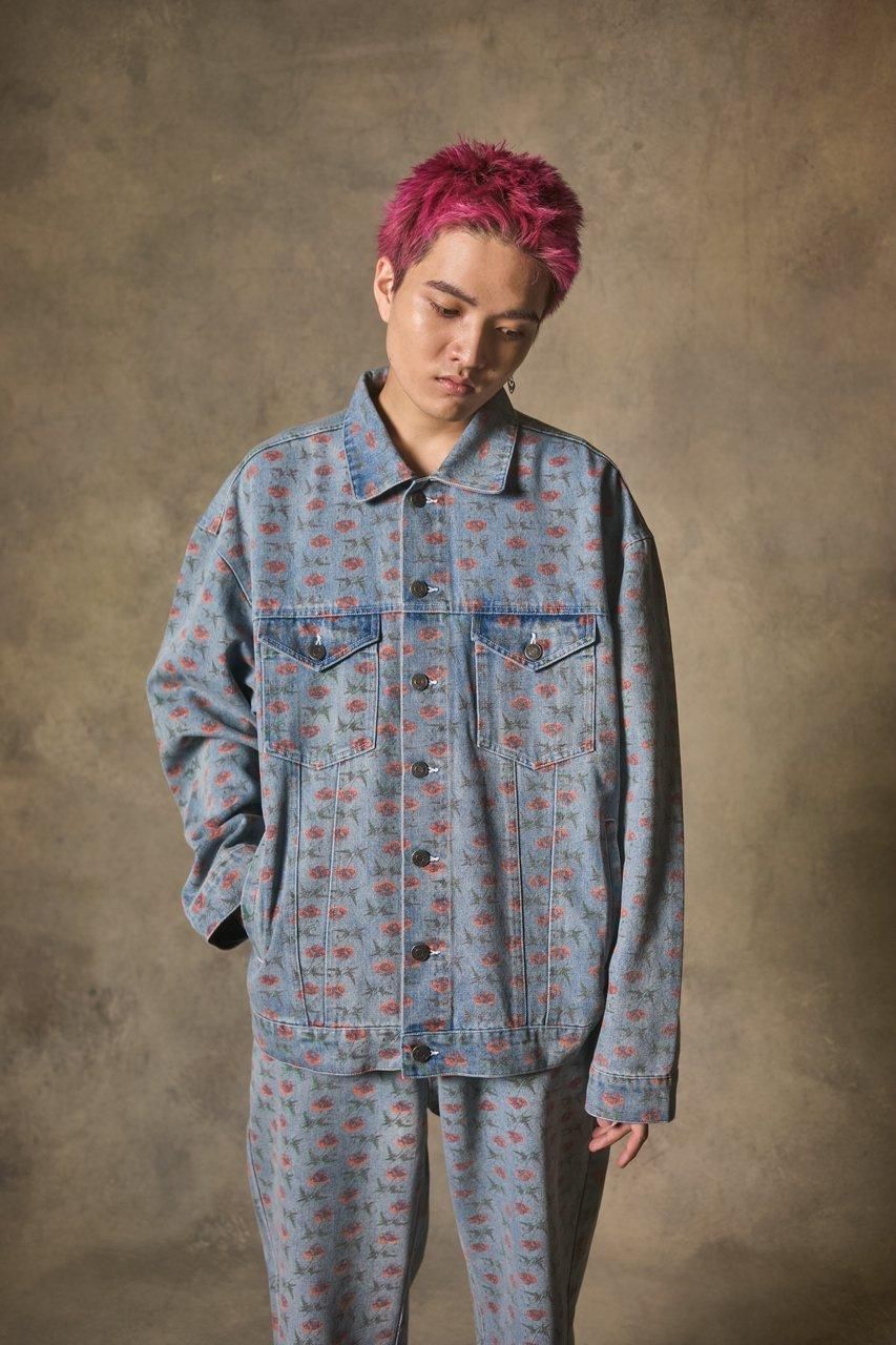 花柄デニムジャケット - ROY reflect overjoy