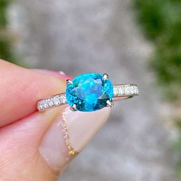 極美☆パライバカラー インディゴライトトルマリン オリジナルデザイン