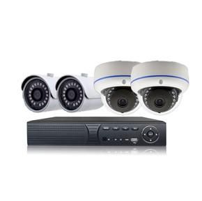 4in1対応 防犯カメラ 4台セット+4ch XVR / AHDドームカメラ&HD DVR