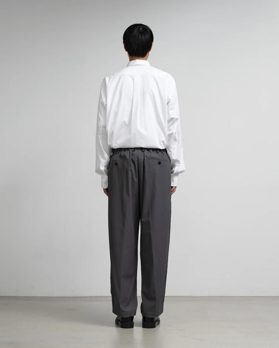 Graphpaper * Wooly Cotton Twill Wide Tapered Slacks (3色展開) | public