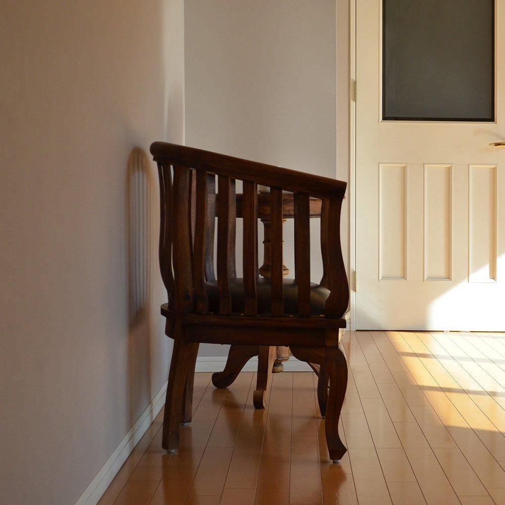 送料無料 チーク | レザー・ラウンジ チェア - CORIGGE MARKET《公式