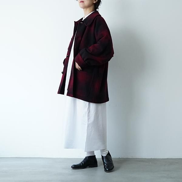 COMOLI / ナッピングウールチェックマッキノウクルーザー21AW dieci