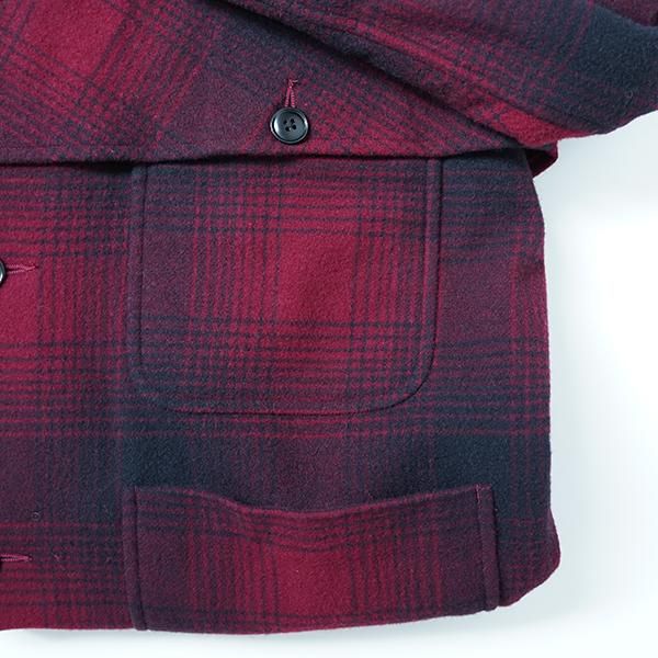 COMOLI / ナッピングウールチェックマッキノウクルーザー21AW dieci