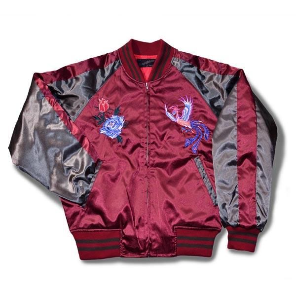 スカジャン 鳳凰 | ワイン色 - ミリタリーショップ FUJI