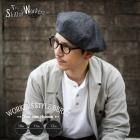 帽子通販【THE SKILLED WORKERS】ブラックシャンブレー ベレー帽