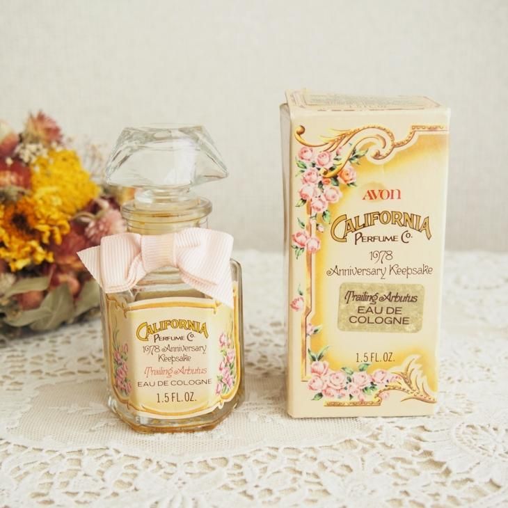 AVON California Perfume Co ピンクローズ コロン 香水ボトル 箱付