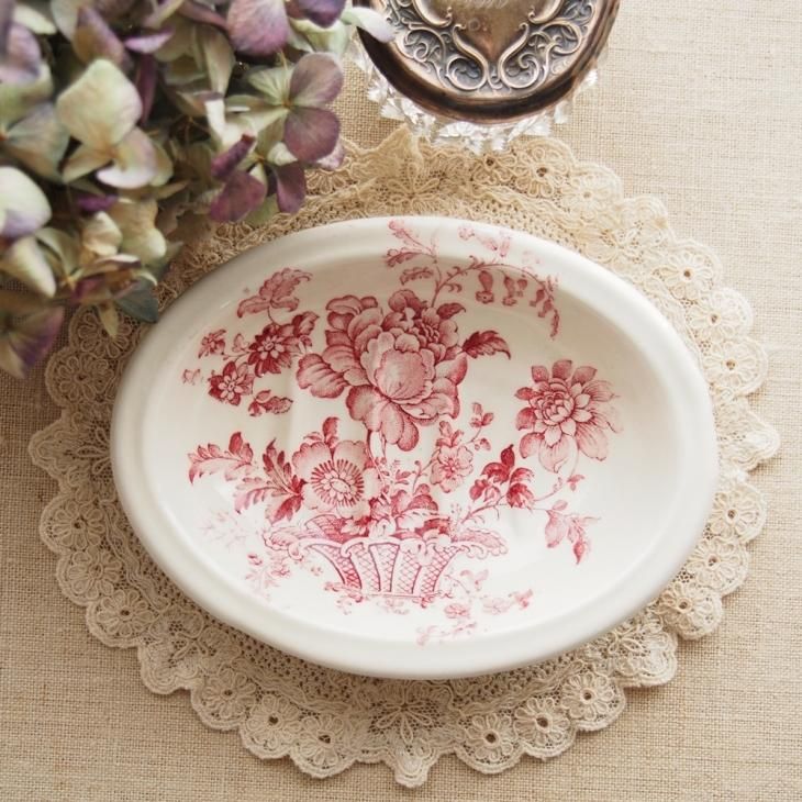 イギリス Charlotte Royal Crownford Ironstone ソープディッシュ 石鹸