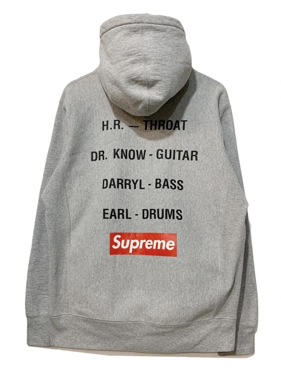 08AW SUPREME × BAD BRAINS Pullover Hoodie 灰 L シュプリーム バッド