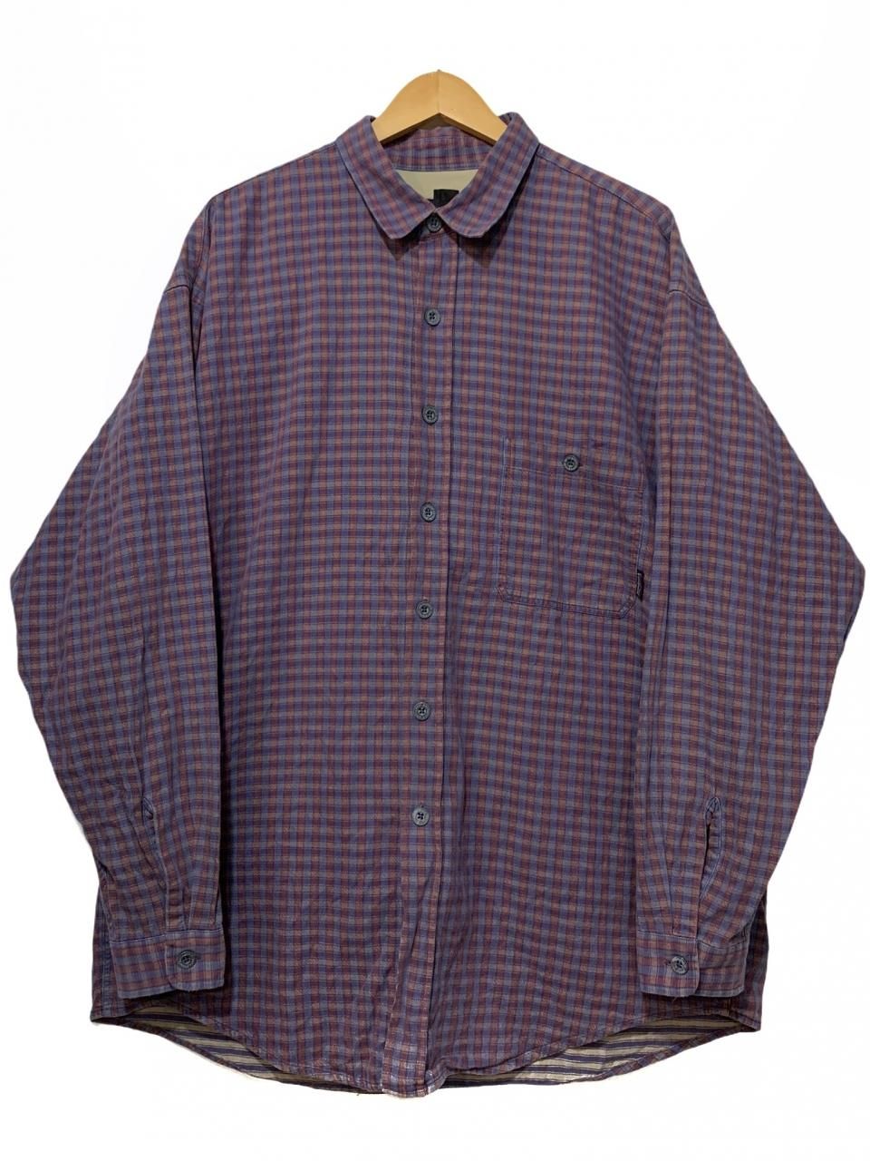 99年製 patagonia Yarn Dye L/S Work Shirt 紫エンジ XL 90s